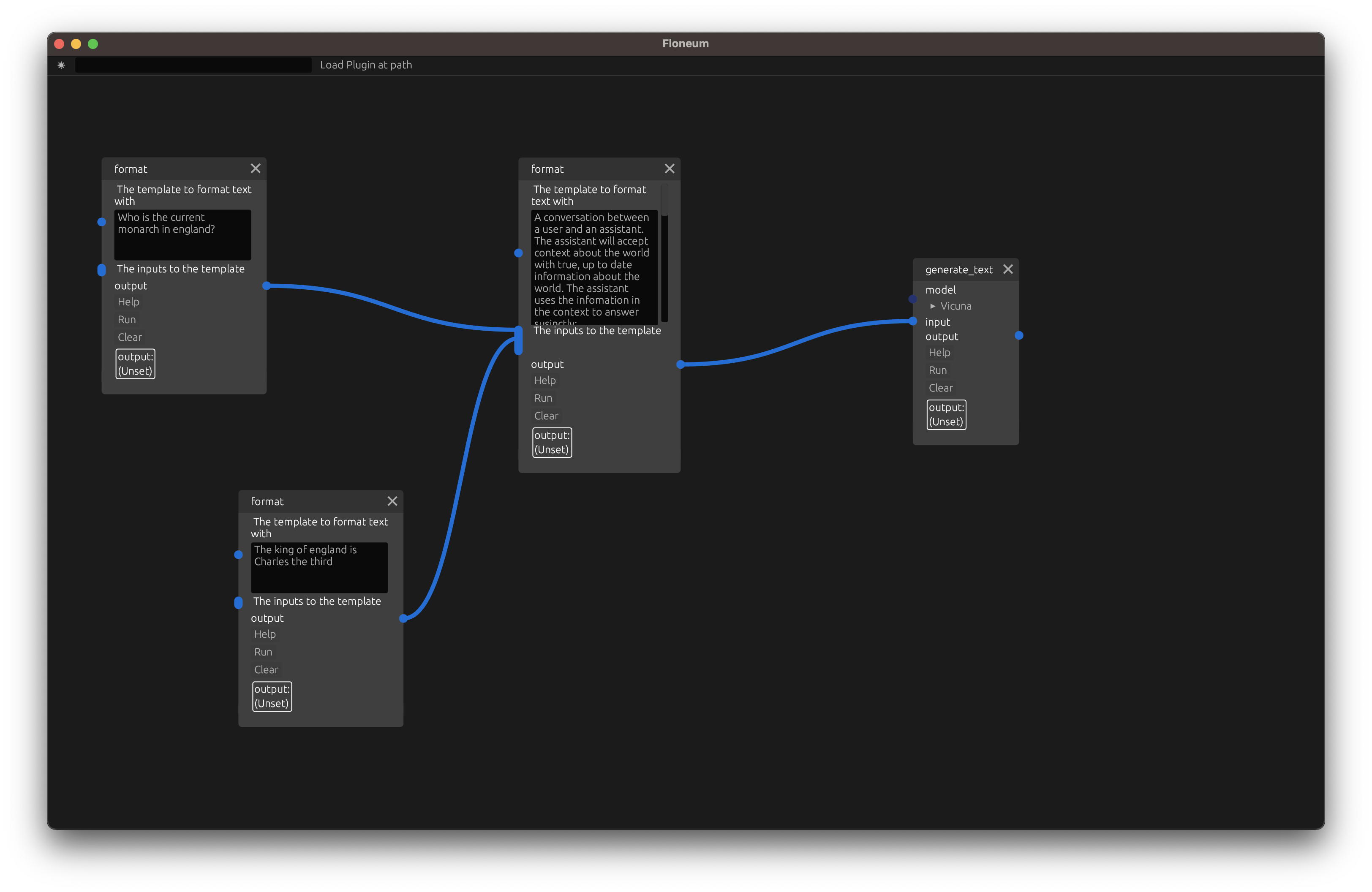 Floneum with generate text node